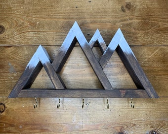 Mountain Key Holder ~ Handmade ~ Recycled Pallet Wood