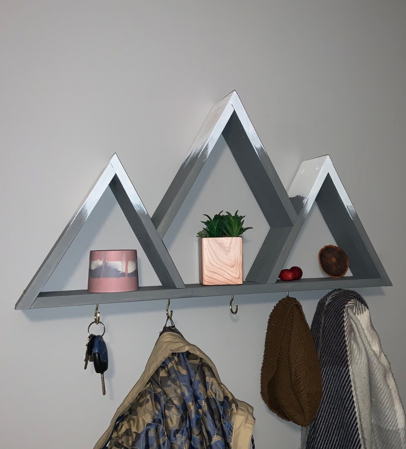 Mountain Shelf Coat and Key Rack Dog Lead Handmade Etsy