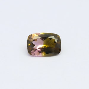 Natural Watermelon Tourmaline 0.52 Carat 6x4.3 MM Cushion Shape Faceted Gemstone