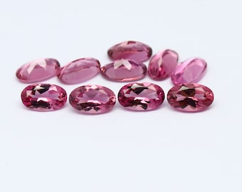 Natural Flawless Pink Tourmaline Lot 5x3 MM Oval Shape Faceted Gemstone Lot