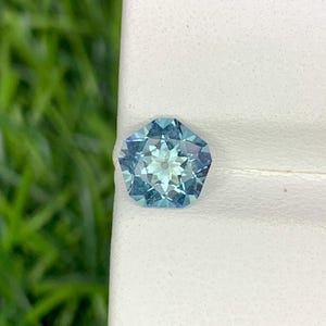 Natural Aquamarine 0.89 Carat 6.6x6.6 MM Fancy Shape Faceted Gemstone