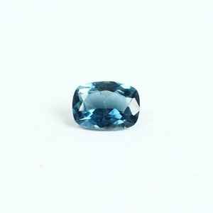 Natural Indicolite Tourmaline 0.42 Carat 5.1x4.2 MM Cushion Shape Faceted Gemstone