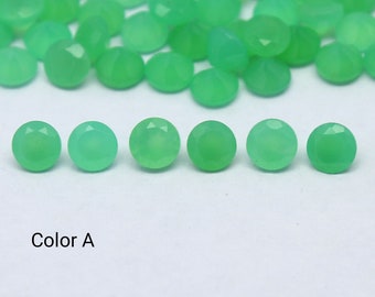 Natural Chrysoprase Lot 3x3 MM Round Shape Faceted Gemstone Lot