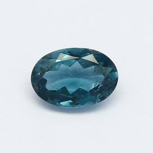Natural Indicolite Tourmaline 0.61 Carat 6.7x4.7 MM Oval Shape Faceted Gemstone