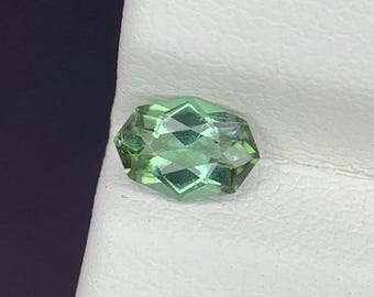 Natural Green Tourmaline 0.46 Carat 6.3x4.4 MM Fancy Shape Faceted Gemstone