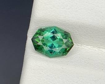 Natural Indicolite Tourmaline 0.78 Carat 7.4x5.5 MM Fancy Shape Faceted Gemstone