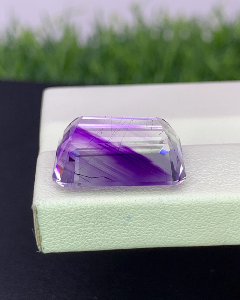 Natural Bi Color Rutile Amethyst