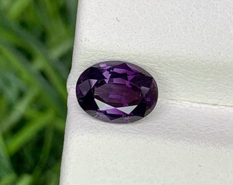 Natural Purple Spinel 1.13 Carat 7.2x5.5 MM Oval Shape Faceted Gemstone