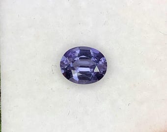 Natural Purplish Blue Spinel 0.73 Carat 6.2x5 MM Oval Shape Faceted Gemstone