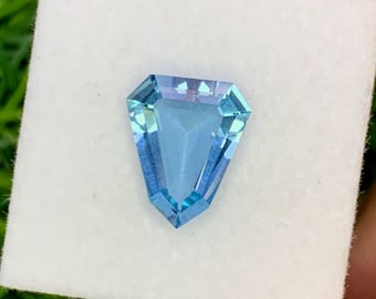 Natural Santa Maria Aquamarine 1.85 Carat 11x9.2 MM Shield Shape Faceted Gemstone