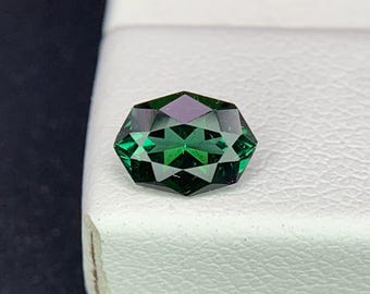 Natural Green Tourmaline 0.53 Carat 6.4x4.7 MM Fancy Shape Faceted Gemstone