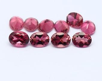Natural Flawless Pink Tourmaline Lot 4x3 MM Oval Shape Faceted Gemstone Lot