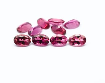 Natural Flawless Pink Tourmaline Lot 6x4 MM Oval Shape Faceted Gemstone Lot