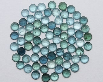 Natural Indicolite Tourmaline Rosecut Lot 3.5x3.5 MM Round Shape Rosecut Gemstone Lot