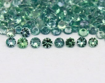 Natural Rare Chrome Kornerupine Lot 2x2 MM Round Shape Faceted Gemstone