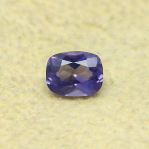 Natural Purple Sapphire 0.49 Carat 5.2x4.1 MM Cushion Shape Faceted Gemstone