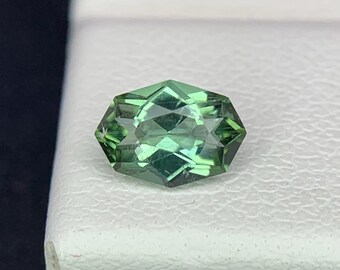 Natural Green Tourmaline 0.46 Carat 6.3x4.4 MM Fancy Shape Faceted Gemstone
