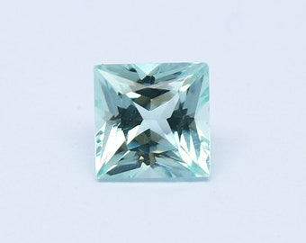 Natural Green Beryl 0.58 Carat 5x5 MM Square Shape Faceted Gemstone