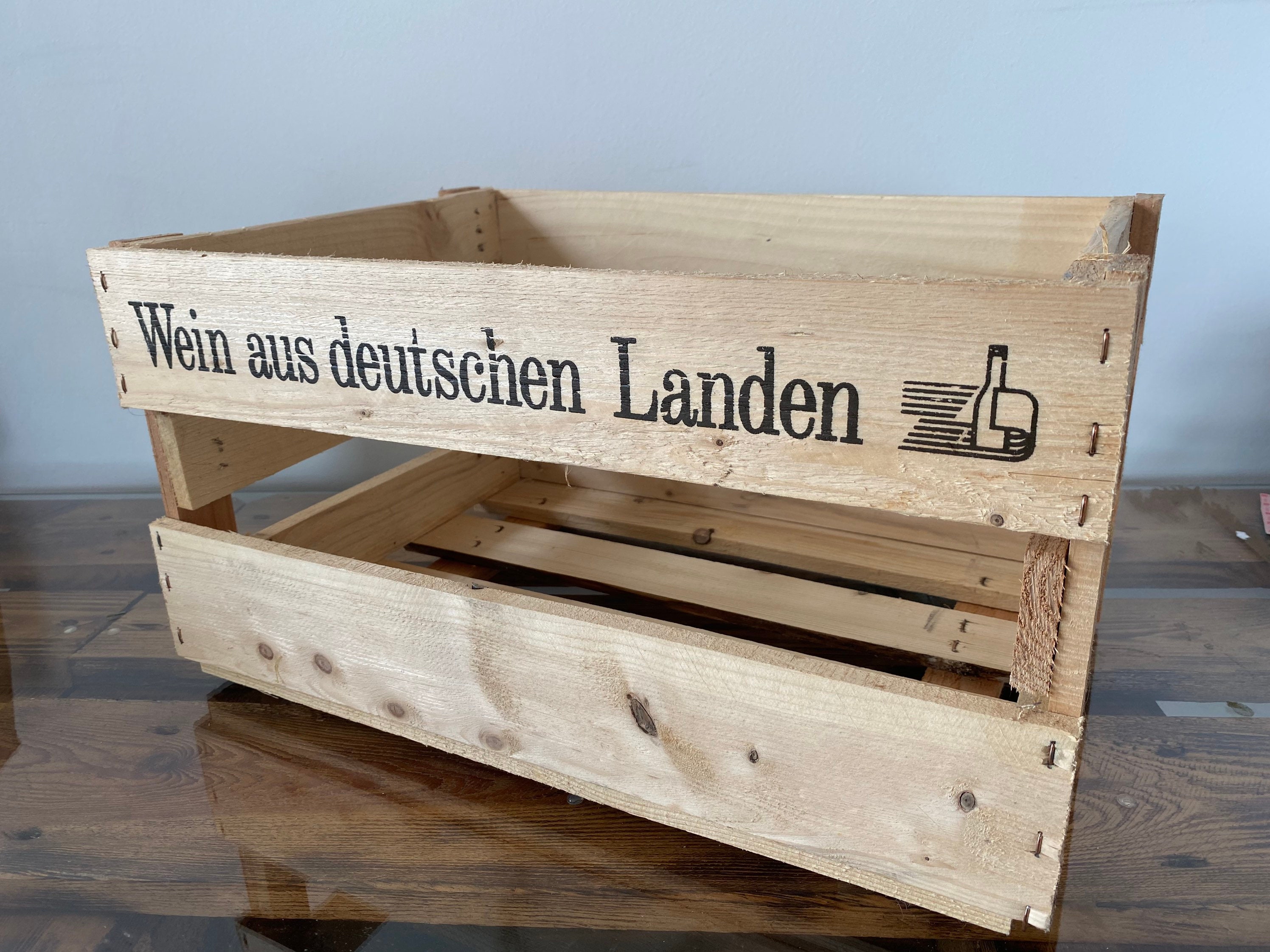 Neue Weinkiste aus Holz Etsy