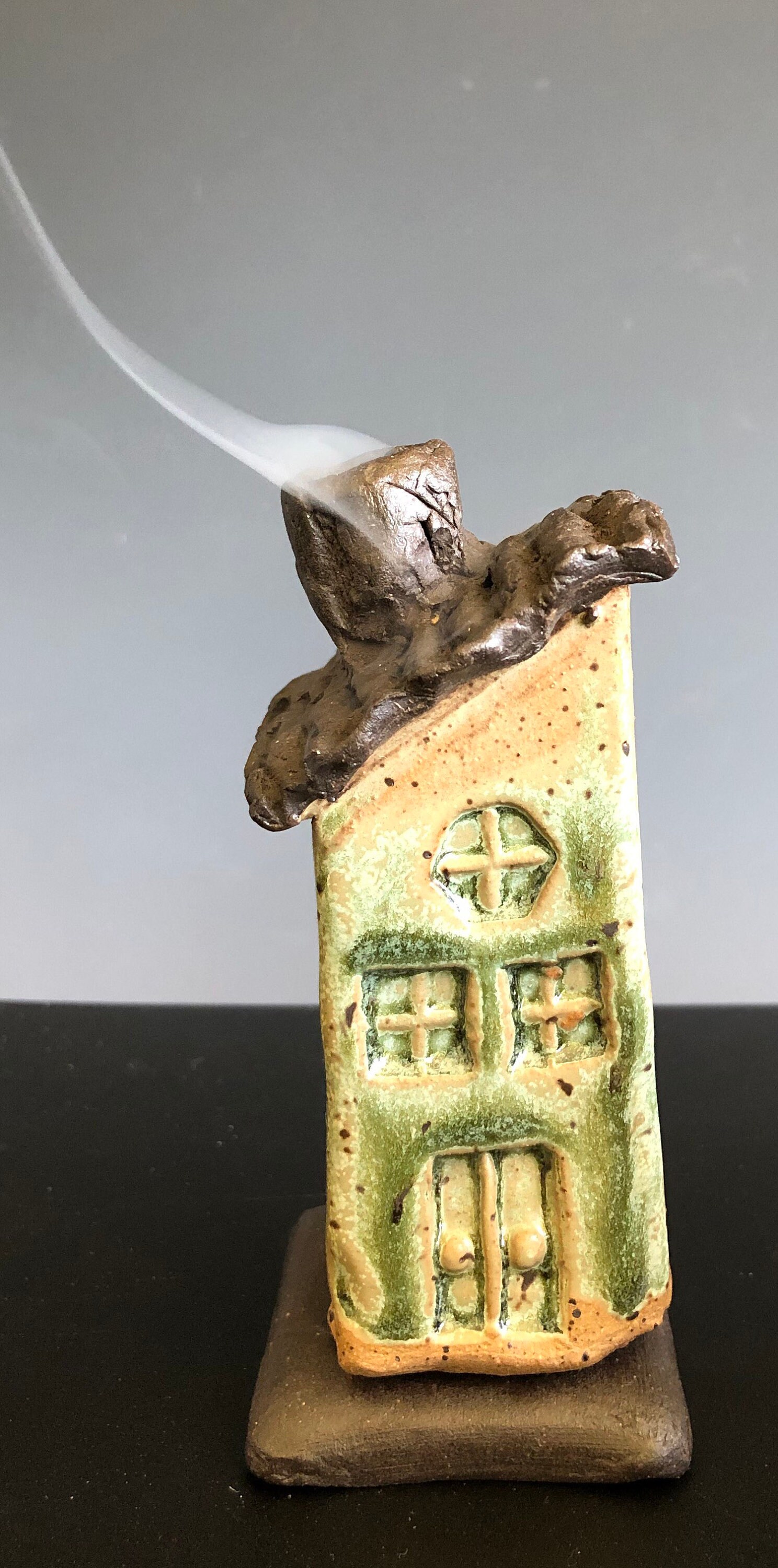 Handmade incense burner house fairy house gnome home garden Etsy