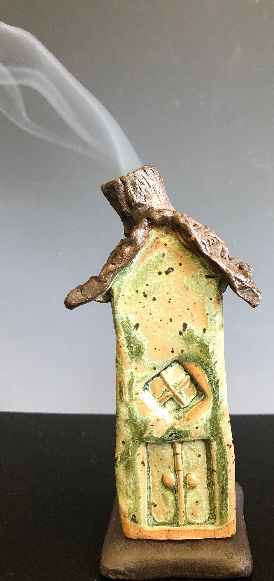 Handmade incense burner house fairy house gnome home garden Etsy
