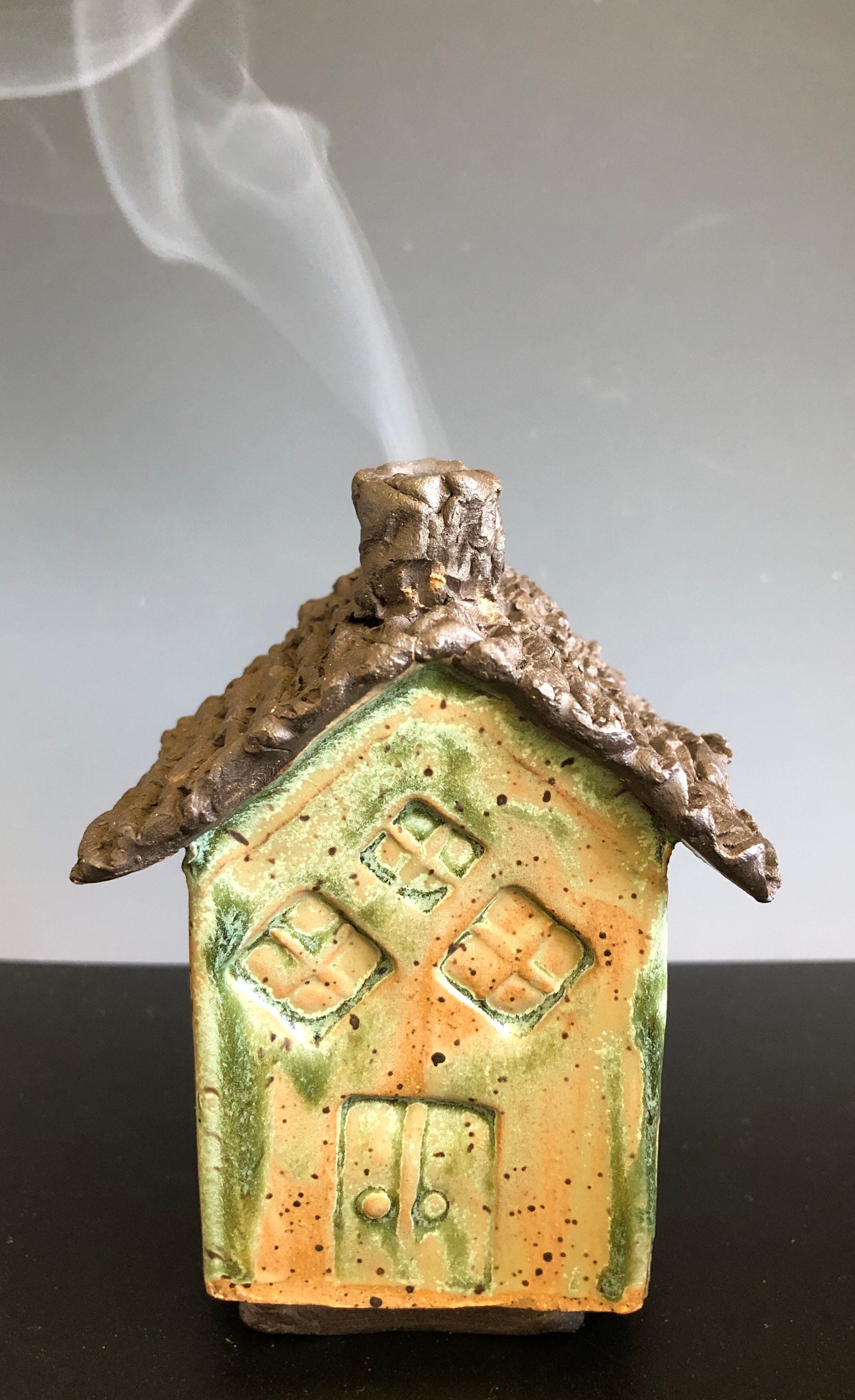Handmade incense burner house fairy house gnome home garden Etsy