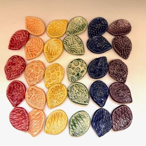 Textured Ceramic Worry Stone: Handcrafted Pottery Palm Stone