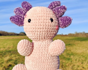 Crochet Axolotl Plushie Amigurumi Stuffed Animal