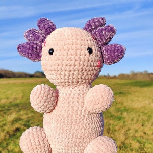 Crochet Axolotl Plushie Amigurumi Stuffed Animal
