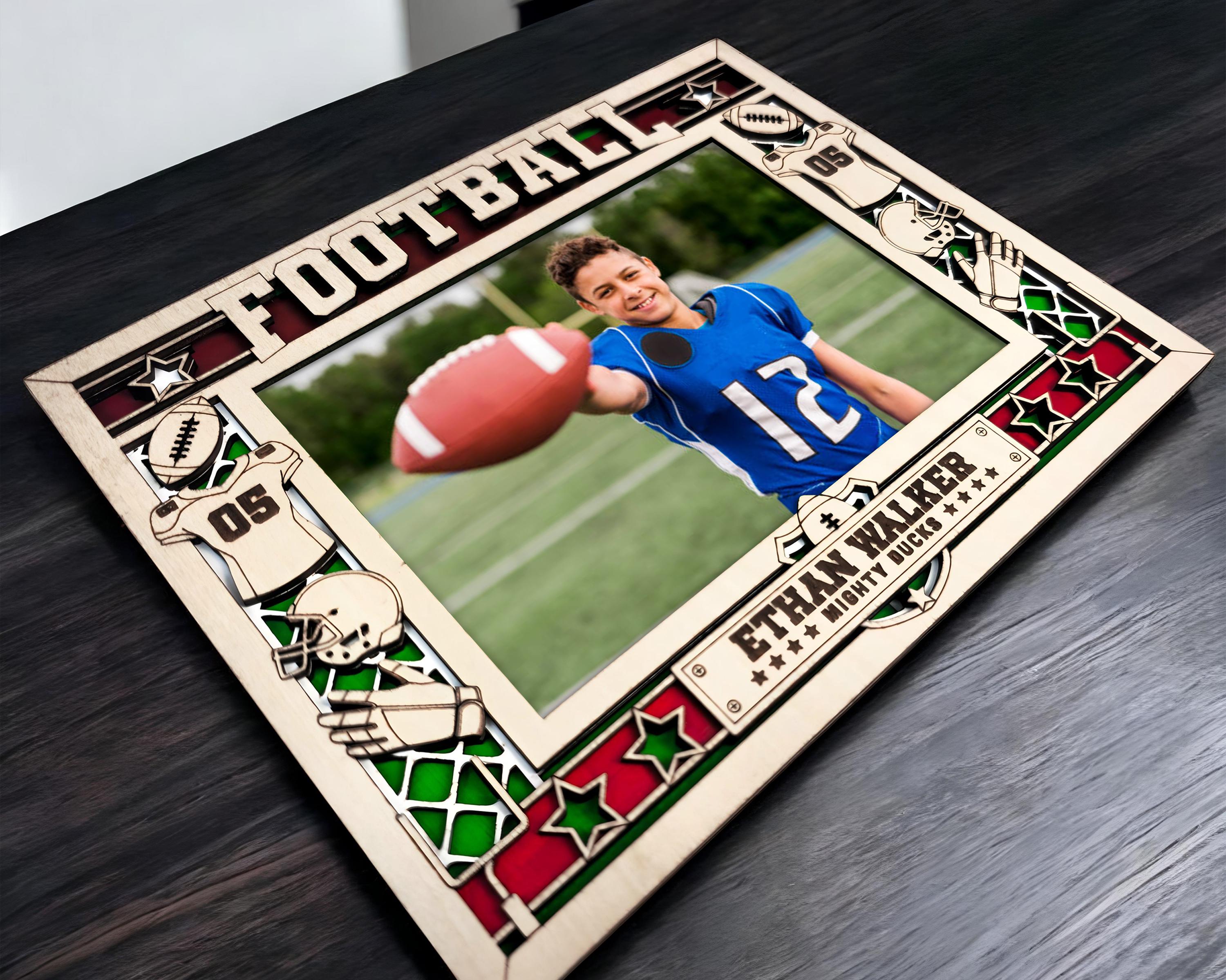 Football For Frame Insert Football Icon Frames - Includes Frame Sizes 4x6, 5x7, 8x10 in Landscape ...