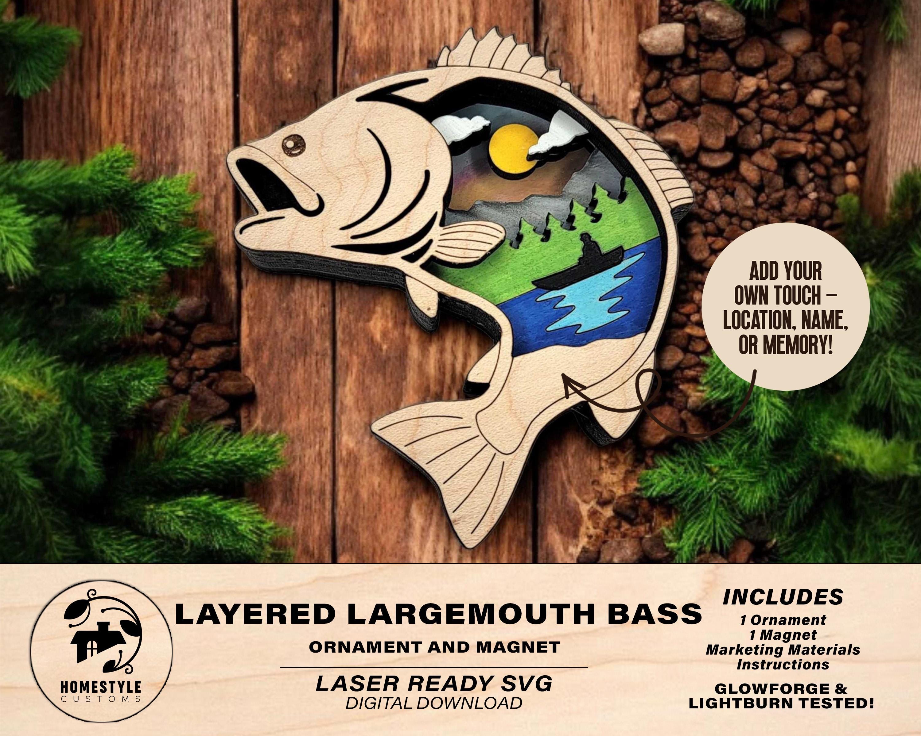 Épingle Ou Magnet Peacock Bass - Poisson Sautant, Métal (potin), Fait Main Aux USA - Neuf Avec étiquettes