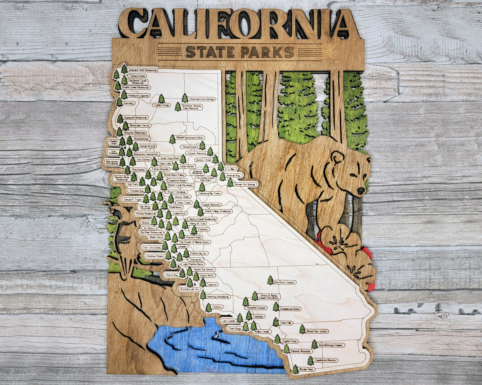 The California State Park Map - Custom and Non Customizable Options ...