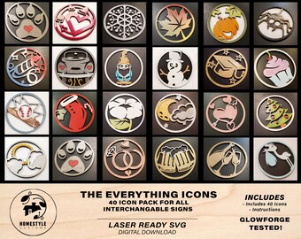 The Everything  Icon Pack - Fits All Everything Signage - SVG Download