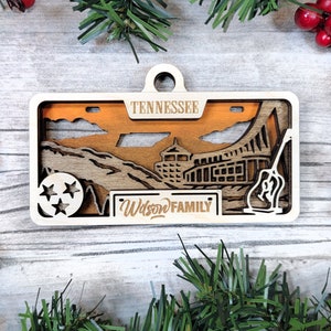 Tennessee State Plate Ornament and Signage SVG File Download Sized for Glowforge Laser Ready Digital Files image 2