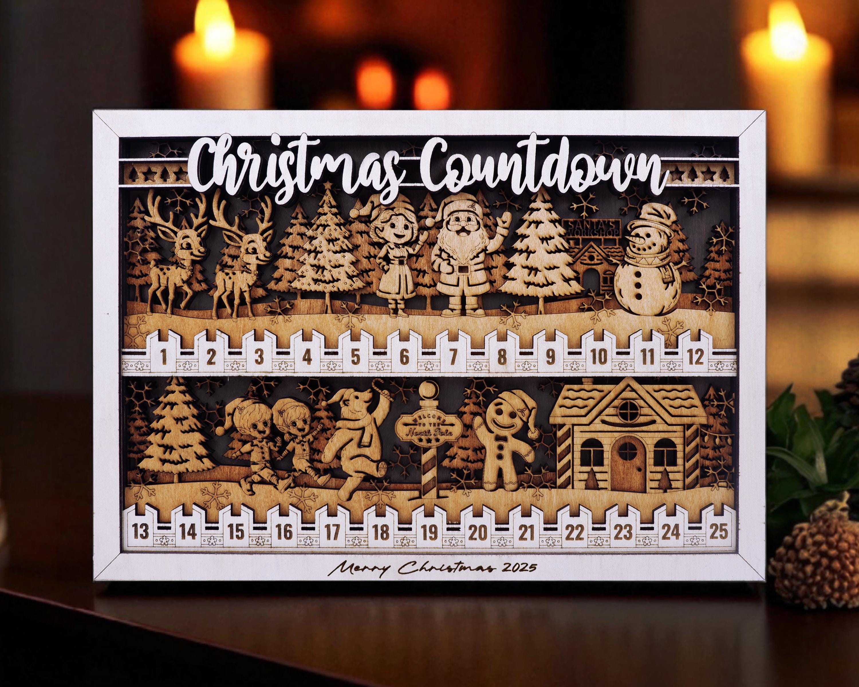 Christmas Frame Countdowns - 4 Themes Include - Portrait and Landscape ...