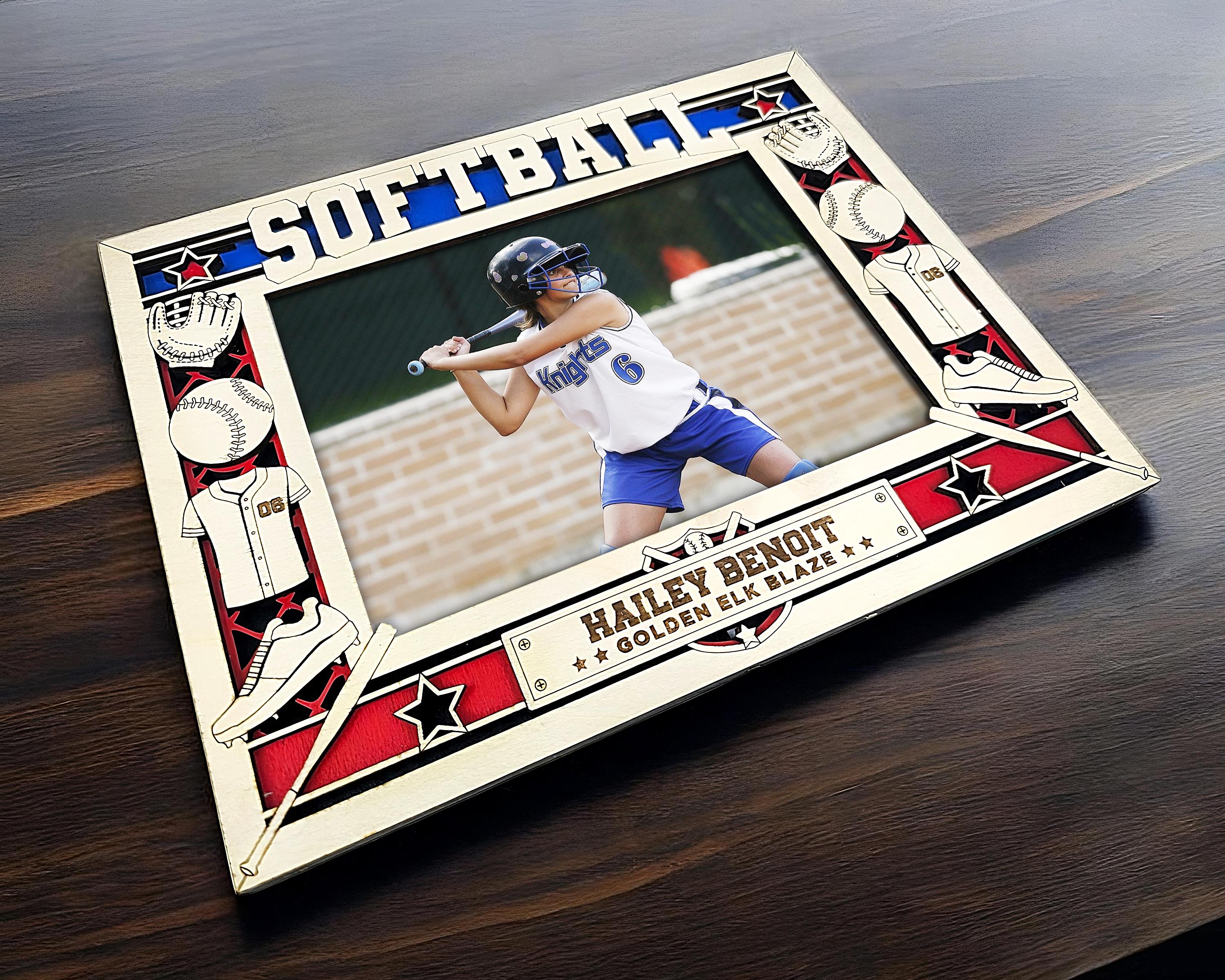 Softball Lessons Frame Softball Icon Frames - Includes Frame Sizes 4x6, 5x7, 8x10 in Landscape ...