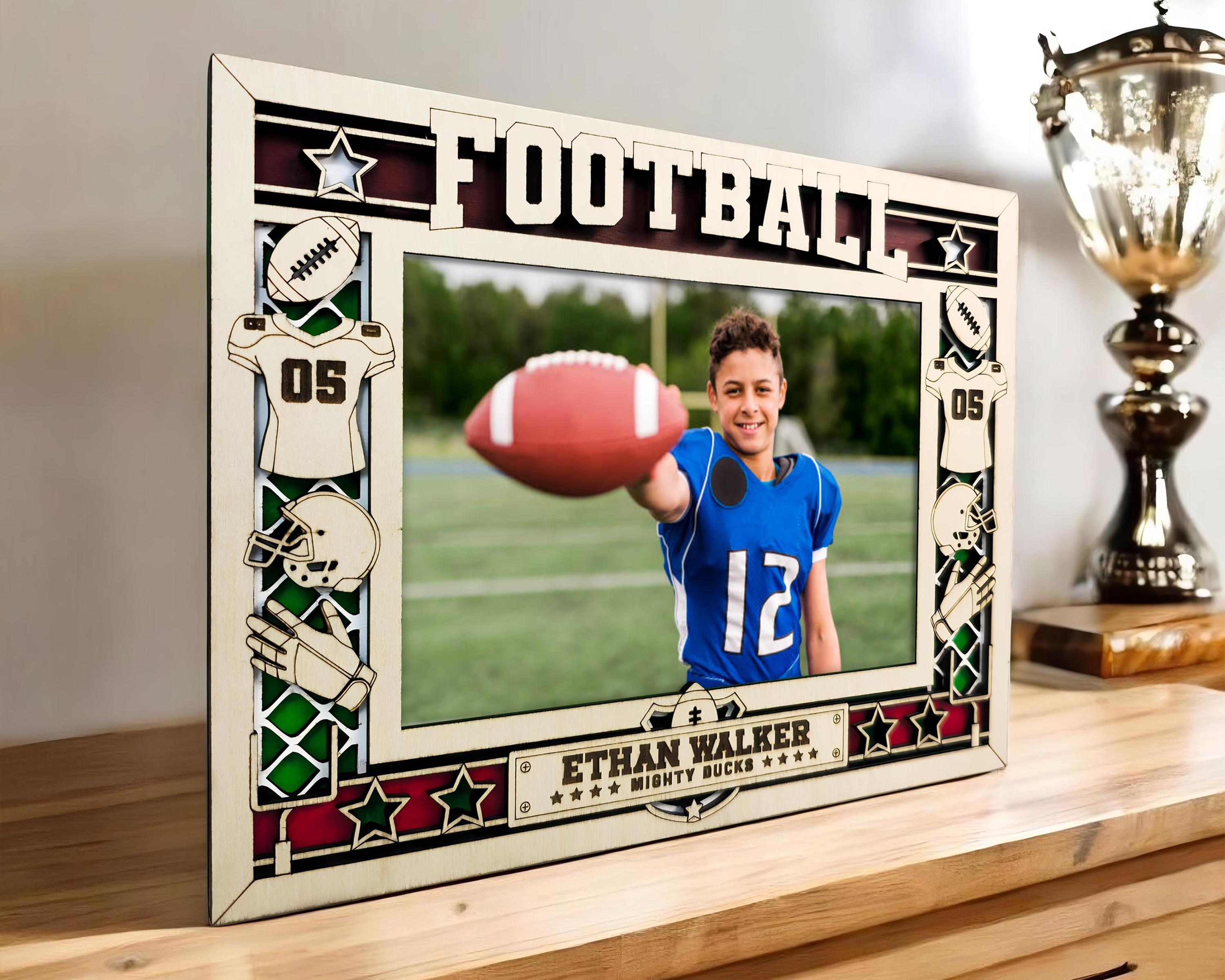 Football For Frame Insert Football Icon Frames - Includes Frame Sizes 4x6, 5x7, 8x10 in Landscape ...