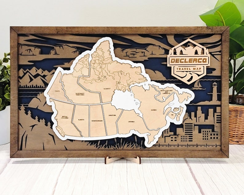 The Homestyle Canadian Travel Map - 3 Backgrounds & 12 Customizable ...