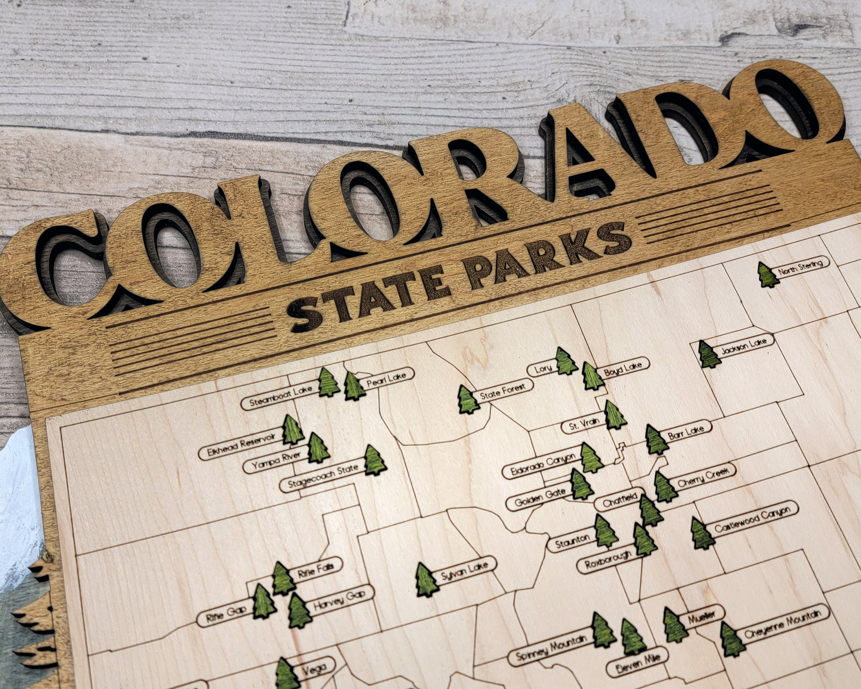 The Colorado State Park Map - Custom and Non Customizable Options - SVG