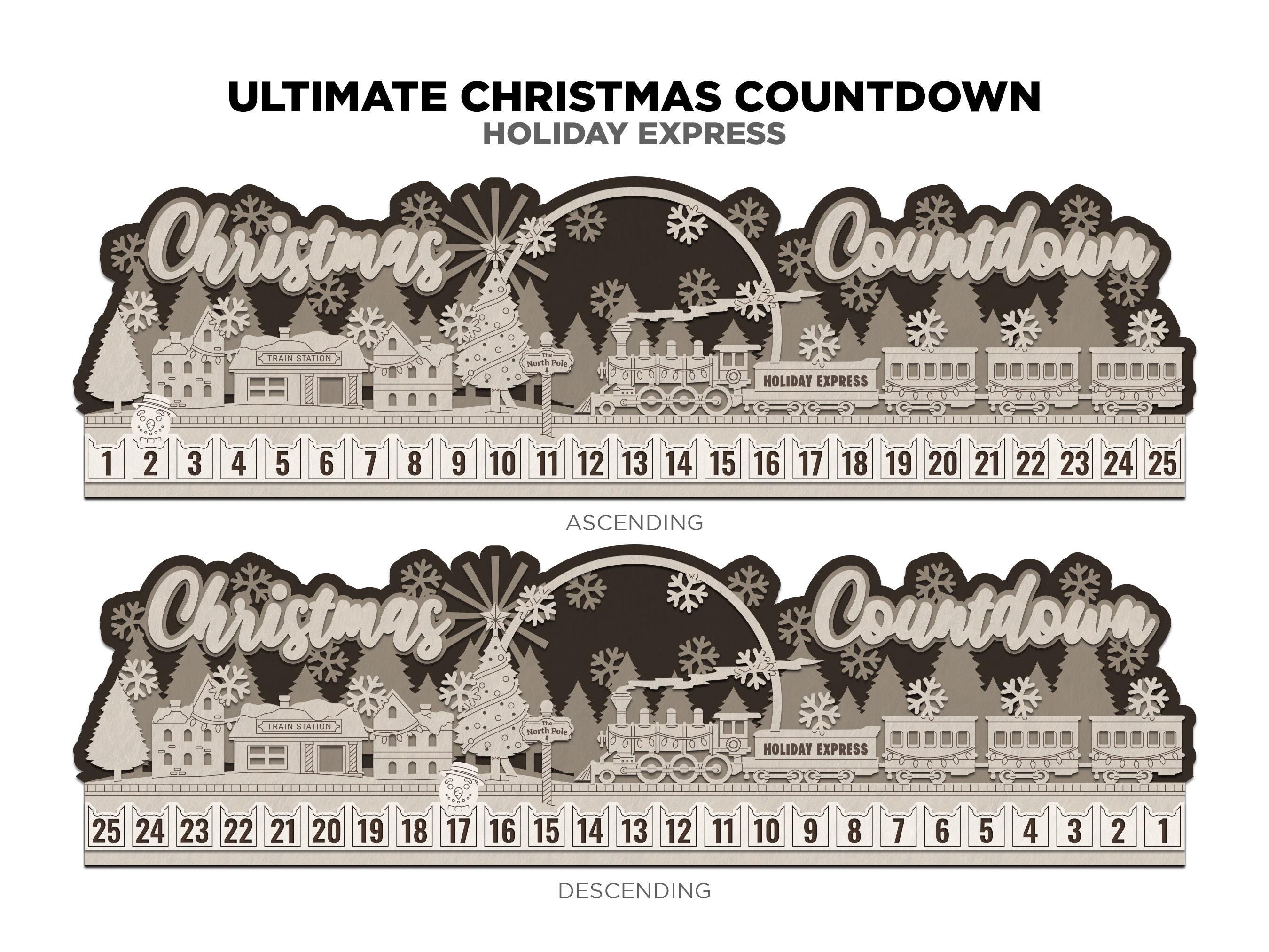 The Ultimate Christmas Countdowns - 5 Designs With Ascending and ...