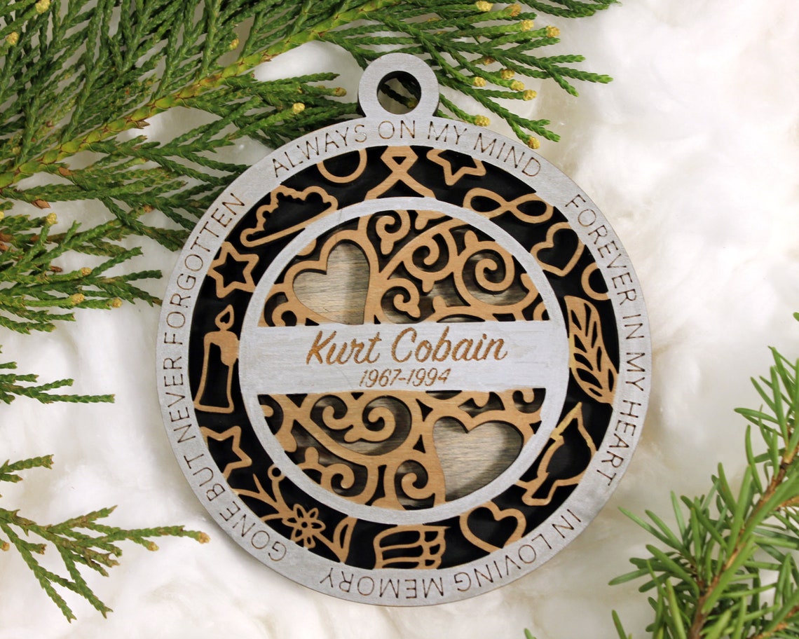 In Memory Ornament 3 Pack SVG File Download Sized &amp; Tested - Etsy