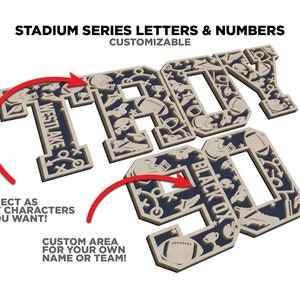 Stadium Series Letters and Numbers - Soccer - Customizable and Non ...