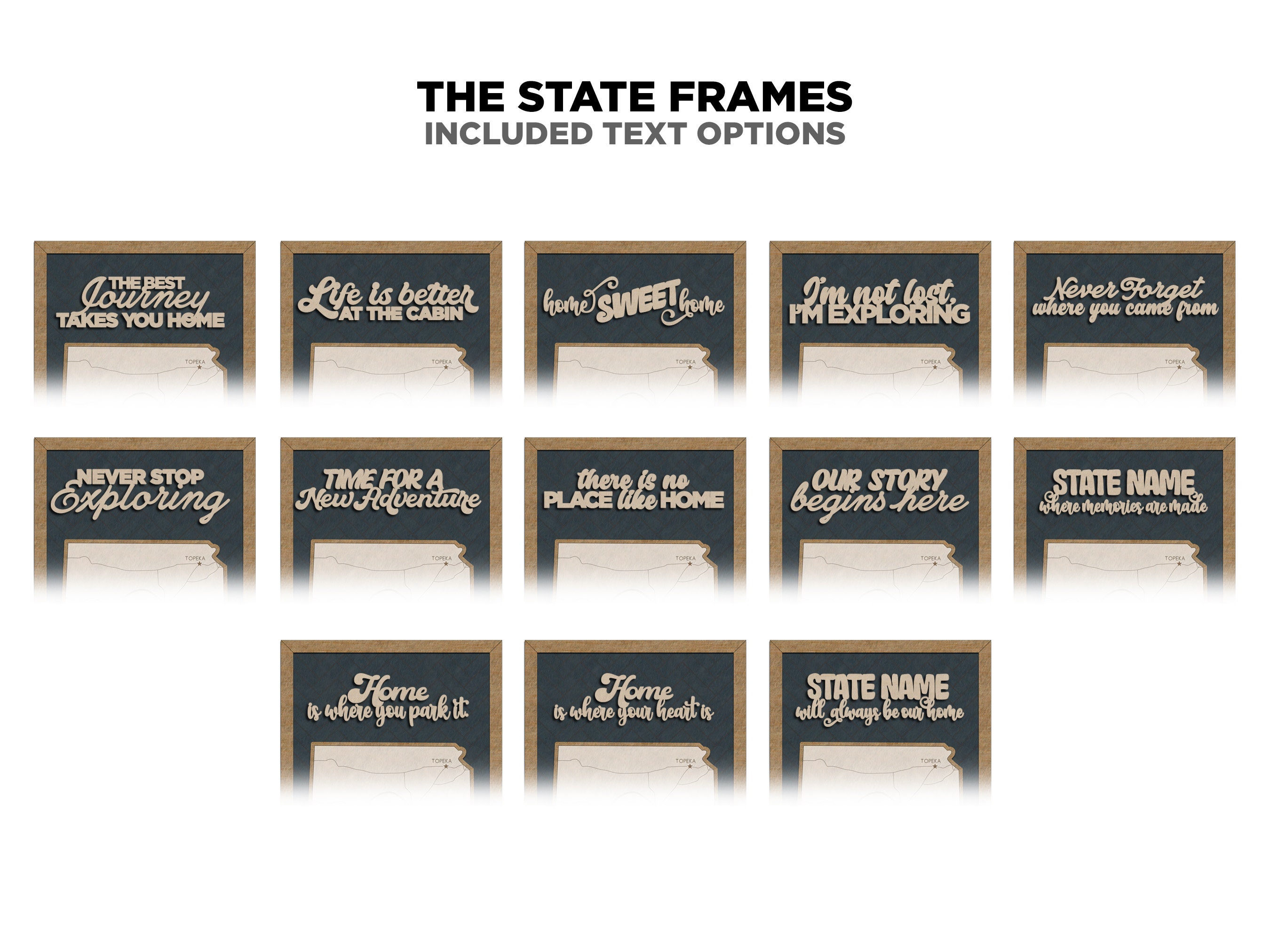 The State Frame Bundle - 50 States Included Each With 13 Text Options ...