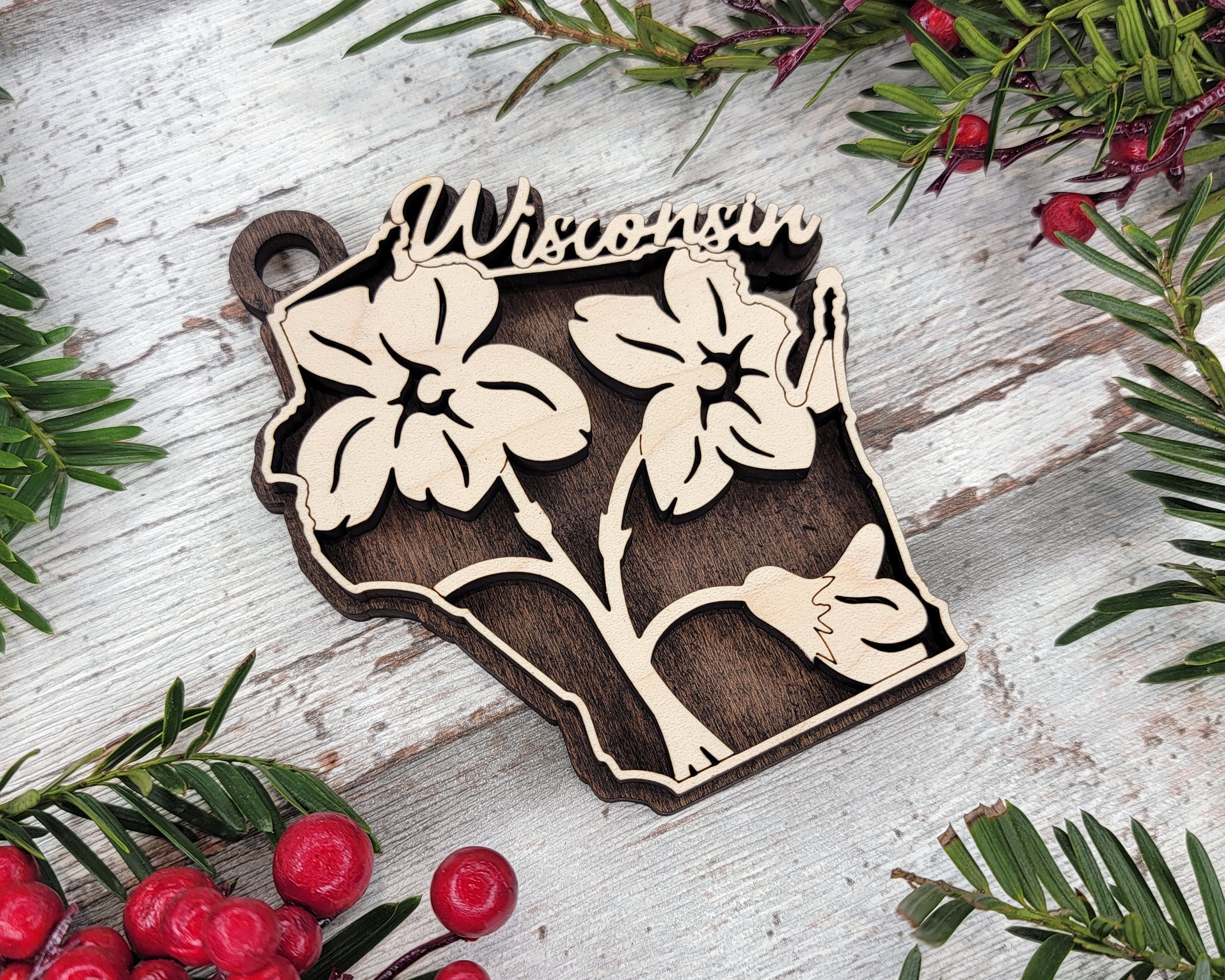 Wisconsin State Flower Collection - Ornaments, Keychains & Signage ...