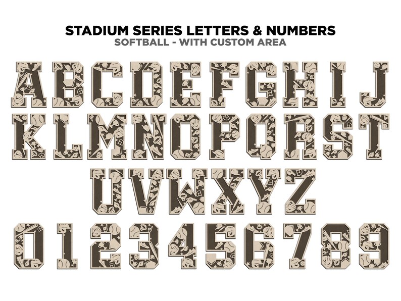 Stadium Series Letters and Numbers - Softball - Customizable and Non ...