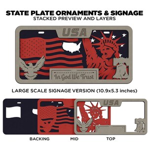 Tennessee State Plate Ornament and Signage SVG File Download Sized for Glowforge Laser Ready Digital Files image 9