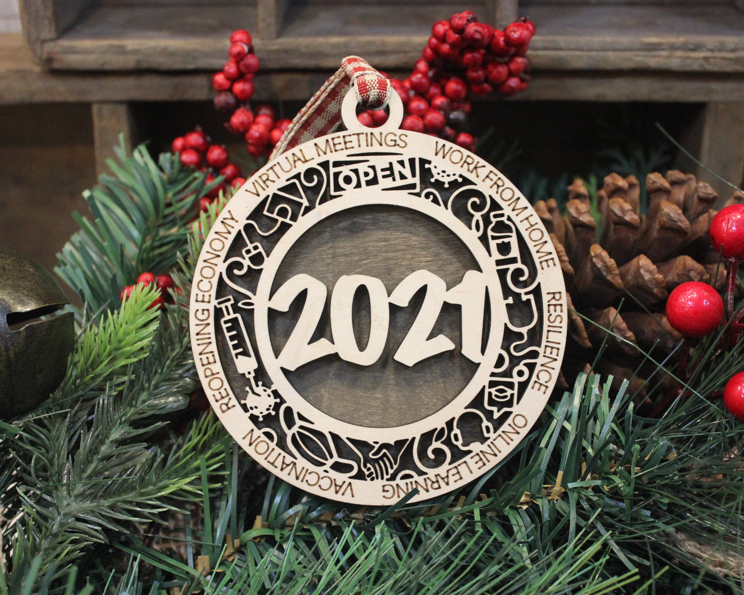 2021 Themed Christmas Ornament Bundle 15 Designs SVG File Etsy