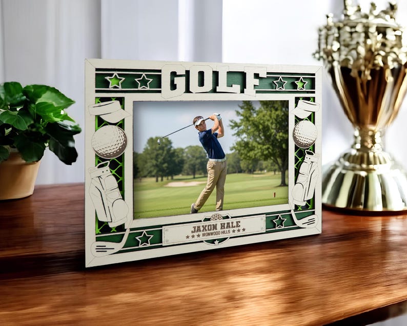 Golf Paper Frame Golf Icon Frames - Includes Frame Sizes 4x6, 5x7, 8x10 in Landscape and ...
