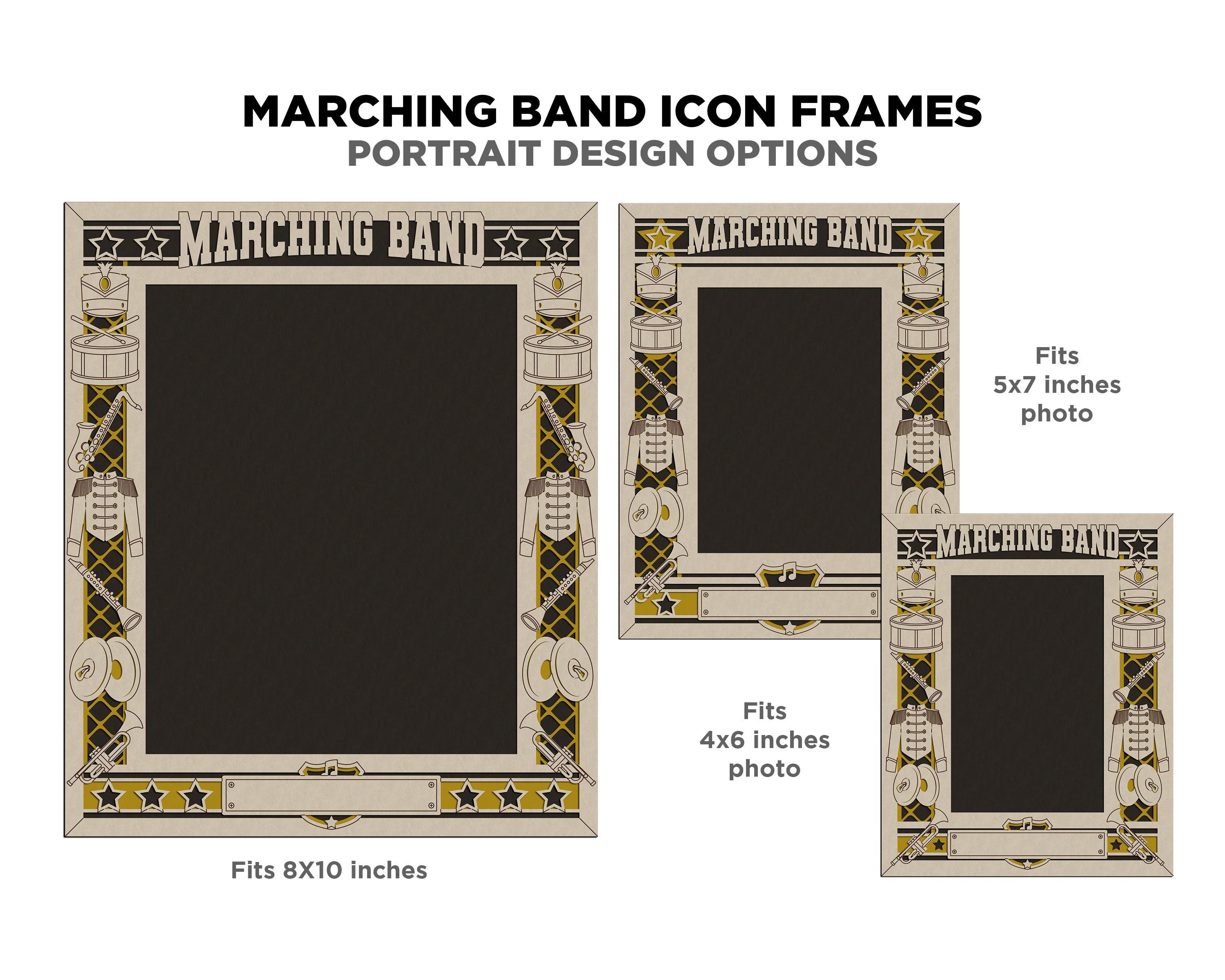 Marching Band Icon Frames - Includes Frame Sizes 4x6, 5x7, 8x10 in ...