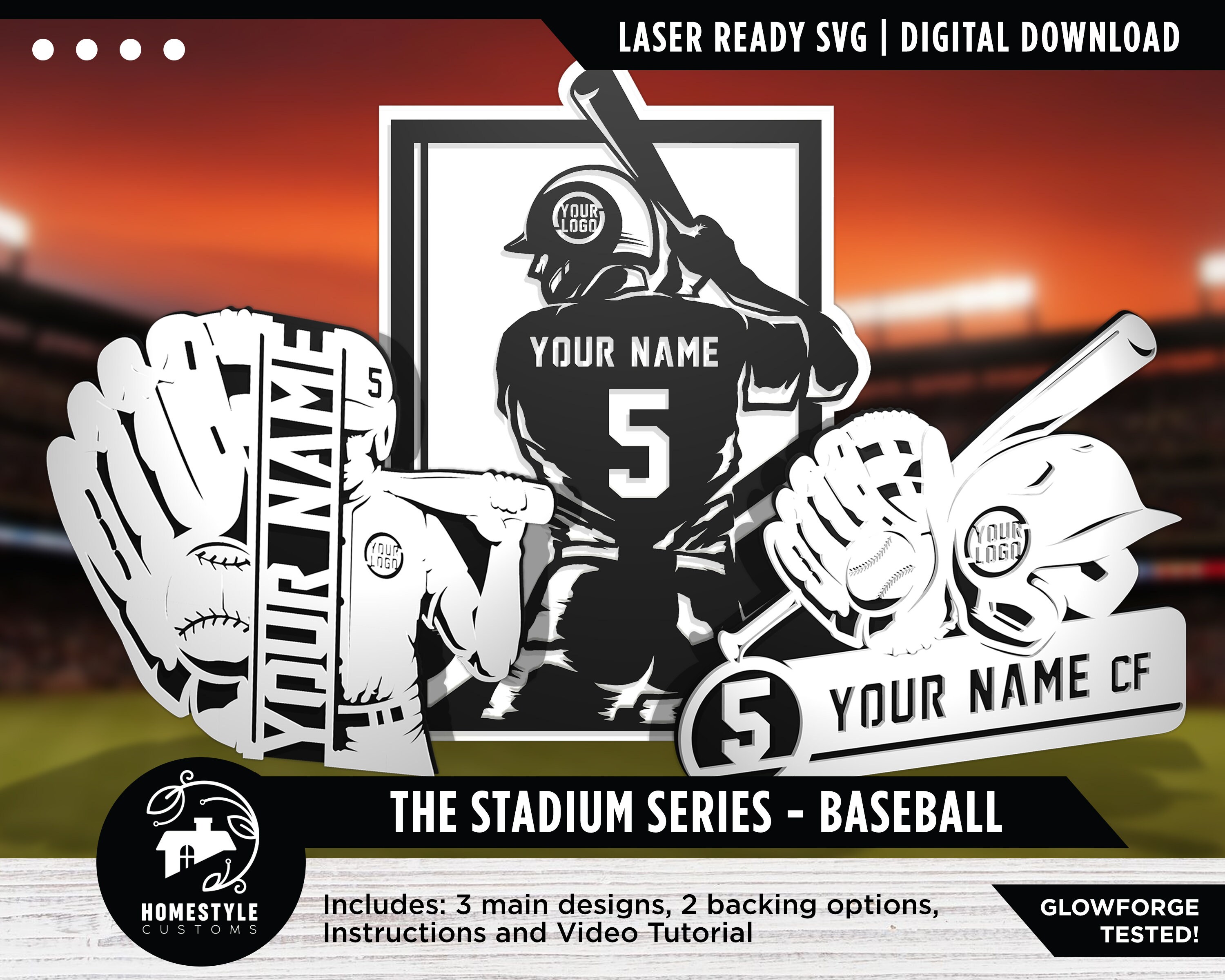 Stadium Series Baseball Signage 3 Designs Included and Two Etsy